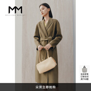 麥檬商場同款MM麥檬秋裝氣質(zhì)高級感英倫羊毛毛呢大衣外套女 深黃棕5C8970683 XS 150/75CM建議95斤以下拍