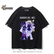 魅藤（meyltten）無(wú)機殺手Murder Drones周邊短袖男女夏季2025年寬松休閑百搭T恤潮 黑色9 3XL