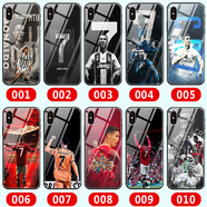 WENYAFF蘋果14/15/16Plus玻璃iPhone17/16/15/14/13/12/11ProMax手機(jī)殼6S/7/8硅膠XR XSMAX防摔SE2/3軟套 C羅球衣-尤文圖斯-羅納爾多-足