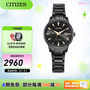 西鐵城（CITIZEN）手表 光動(dòng)能男表女表簡(jiǎn)約時(shí)尚商務(wù)情侶表情人節(jié)禮物 EW2595-81E
