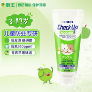 獅王（Lion） DENT齒科級 兒童牙膏60g 低氟低研磨低發(fā)泡天然木糖醇【蘋果味】