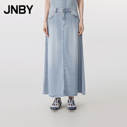 JNBY/江南布衣25夏半身裙萊賽爾牛仔柔軟A型簡(jiǎn)約通勤休閑5P4D14410 958/牛仔淺藍(lán) S