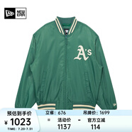 NEW ERA 紐亦華MLB棒球服男女情侶NY夾克刺繡情侶簡(jiǎn)約運(yùn)動(dòng)外套 13099932-綠色 L
