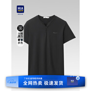 海瀾之家短袖T恤男光澤絲爽棉彈力圓領(lǐng)短袖男夏季HNTBJ2Y065A-rh HNTBJ2Y307A-黑色W8 L 175/92A 推薦137~150斤