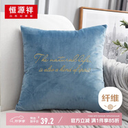 恒源祥 抱枕套簡(jiǎn)約字母繡花靠墊 辦公室沙發(fā)汽車抱枕靠枕套 45*45cm