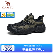 駱駝（CAMEL）【云山】網(wǎng)面戶外徒步登山休閑丑萌鞋情侶 G15S076106 淺綠/黑 41