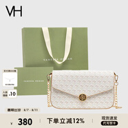 VANESSA HOGAN VH女包山茶花信封包高級感包包老花鏈條小包單肩斜挎包七夕禮物 奶茶色+綠野仙蹤禮袋