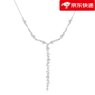 AGATHA【新品】/浪漫星辰滿天星項鏈女鎖骨鏈頸鏈輕奢禮物女生 星河流蘇Y字形項鏈_50-55cm