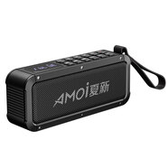 Amoi/夏新H3 無(wú)線(xiàn)藍牙音響小型迷你戶(hù)外便攜雙喇叭低音炮多功能音箱收音機 典雅黑【送歌曲U盤(pán)】