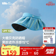 蕉下（beneunder）遮陽帽子黑膠貝殼防曬帽女防紫外線大檐太陽帽空頂帽BM532霓藍(lán)