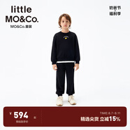 little MO&Co.親子裝 little moco童裝25秋裝新款男女童長(zhǎng)袖衛(wèi)衣長(zhǎng)褲套裝運(yùn)動(dòng)風(fēng)