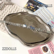 山頭林村星星表帶手鏈kitty閃鉆金屬小狗骨頭可愛(ài)y2k亞文 藍色kitty款