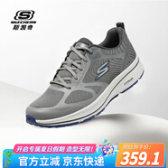 斯凱奇（Skechers）男鞋跑鞋透氣網(wǎng)面跑步鞋舒適緩震回彈休閑運(yùn)動(dòng)鞋 GYBL灰藍(lán) 39.5