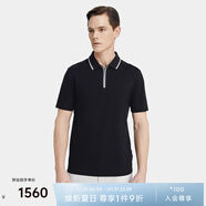 PORTS男裝春季商務(wù)休閑短袖Polo衫MP8N193RZC011 黑色 M