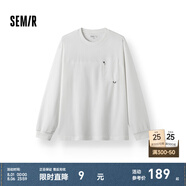 森馬（Semir）[商場同款]XCNSPACE航天合作系列T恤男速干涼感2025秋裝新款 本白10101 L