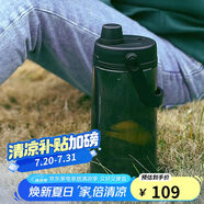 樂扣樂扣（LOCK&LOCK）大容量水壺運動吸管水杯健身便攜冷水壺2L 黑色ABF795BLK