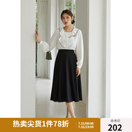 獨(dú)束大碼女裝半身裙女新款韓版百褶裙遮肉顯瘦高腰a字裙 黑色（DY） L