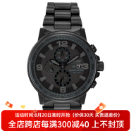 西鐵城 CITIZEN 日韓表夜鷹系列光動(dòng)能三眼計(jì)時(shí)防水手表男 CA0295-58E