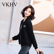 VKHV品牌小個子短款棒球服外套女春秋季新款寬松韓版潮流洋氣短款外套 圖片色 M
