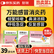 財咪 寵物感冒藥 貓咪狗貓鼻支窩咳 鹽酸多西環(huán)素+雙黃連+頭孢羥氨芐