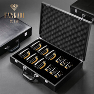 梵卡奇（FANKAQI）金箔白酒杯套裝分酒器家用小酒杯酒壺高檔酒具送長輩喬 金箔豪華皮箱裝【6杯6壺】