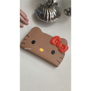 華強(qiáng)北優(yōu)選為iPhone重回十六歲翻蓋hellokitty復(fù)古韓國(guó)ins風(fēng)小眾可 棕色殼玫紅腕帶 iPhone16pro
