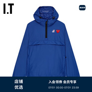 PLAY COMME DES GARCONS CDG IT 川久保玲情侶連帽上衣套頭半拉鏈 BLX/藍色 2XL