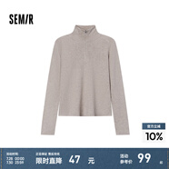 森馬森柔毛衫|毛衣女高領純色冬季2024新款緊身打底衫顯瘦小心機 白咖色調(diào)00315 175/96A/XXL
