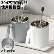 潔比世304不銹鋼漱口杯情侶高端刷牙杯抗菌牙刷杯牙缸洗漱杯灰色單個(gè)裝