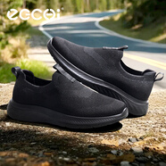 宜馳（EGCHI）男鞋子男運動(dòng)鞋夏季戶(hù)外網(wǎng)布透氣健步鞋休閑鞋男 X170502 黑色 42