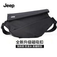 JEEP磁吸扣機(jī)能斜挎包男大容量胸包單肩包休閑通勤運(yùn)動(dòng)騎行背包機(jī)車包