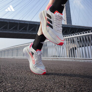 adidas ADIZERO BOSTON 10訓(xùn)練備賽馬拉松輕盈玻纖柱跑鞋阿迪達(dá)斯 白色/橘紅色/黑色（女款）     37