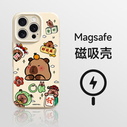 捷佑（QUICKHELP）卡皮巴拉適用蘋果15手機(jī)殼iPhone16promax新款外殼16pro相機(jī)按鍵 [OK發(fā)財卡皮巴拉]AI全包拍照按鍵MagSafe iPhone16ProMax