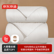 京東京造100%天然蠶絲子母被 純棉面料二合一四季被子冬季2x2.3m約8斤