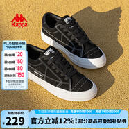 卡帕帆布鞋子男鞋2025夏季新款復(fù)古情侶休閑鞋耐磨透氣運動鞋 黑色 38