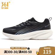 361度女運(yùn)動(dòng)鞋新款網(wǎng)面透氣減震跑步鞋 曜石黑/天水藍(lán) 35