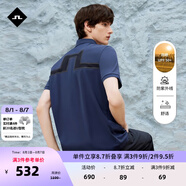 金林德伯格（J.Lindeberg）商場(chǎng)同款GOLF夏季防曬運(yùn)動(dòng)情侶翻領(lǐng)T恤短袖POLO衫男女52513Z023 N3L迷霧藍(lán)2.0 M