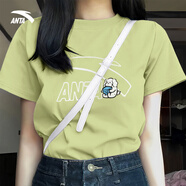 安踏多彩T恤女款春季冰感抗菌速干短袖t恤女顯瘦個(gè)性百搭休閑運動(dòng)上衣 夏日果果丨開(kāi)心果綠 【棉質(zhì)短袖】 M /165