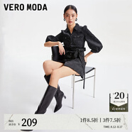 VEROMODA連衣裙24秋冬新款收腰顯瘦紅色燈芯絨短裙通勤32347C013 黑色-S59 160/80A/S