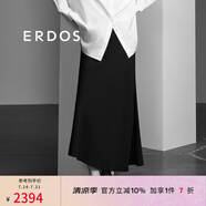 ERDOS 春夏魚(yú)尾裙修身顯瘦老錢風(fēng)時(shí)尚休閑日常度假風(fēng)女半身裙 黑 L 165/72A