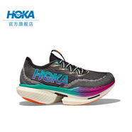 HOKA ONE ONE 男女款夏季專業(yè)競速跑鞋CIELO X1耐磨穩(wěn)定透氣回彈 黑色/湖綠色 42.5