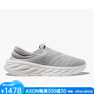 HOKA ONE ONE男鞋運動鞋跑步鞋休閑透氣一腳蹬時尚緩沖減震奧拉康復(fù)鞋春夏健步 Lunar Rock / White灰色 8 =41 1/3碼