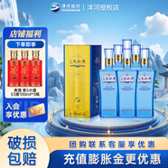 洋河海之藍兄弟款藍色經(jīng)典邃之藍濃香型白酒 42度 500mL 6瓶 整箱裝