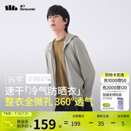 蕉下（beneunder）防曬衣男薄外套防紫外線透氣戶外釣魚休閑高彈春夏AS10524灰S
