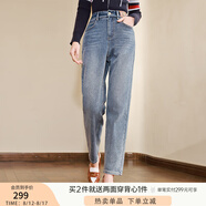 香影（xiangying）直筒牛仔褲女2025新款小個(gè)子高腰復(fù)古水洗藍(lán)色煙管褲春秋褲子 牛仔藍(lán)（春秋款）K641676 S （推薦體重80-95/腰圍59-63）