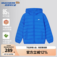 Skechers斯凱奇小暖寶羽絨服男童女童外套保暖冬裝P424K076/P425K050 公主藍(lán)/007G 130