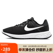 耐克NIKE女跑步鞋REVOLUTION6運(yùn)動(dòng)鞋DC3729-003黑白35.5