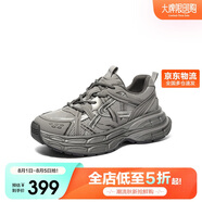 百麗范丞丞同款星河軌跡休閑鞋男25新款運(yùn)動(dòng)風(fēng)老爹鞋8PS01AM5 深灰 38