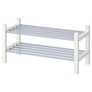 宜家（IKEA）TJUSIG圖西格門廳鞋架家用門口收納置物架現(xiàn)代簡(jiǎn)約玄關(guān)凳 白色鞋架79cm
