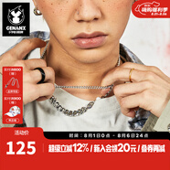 Genanx閃電潮牌新款松石雙層項鏈情侶款小眾情人節(jié)禮物 銀白色 43cm 1個